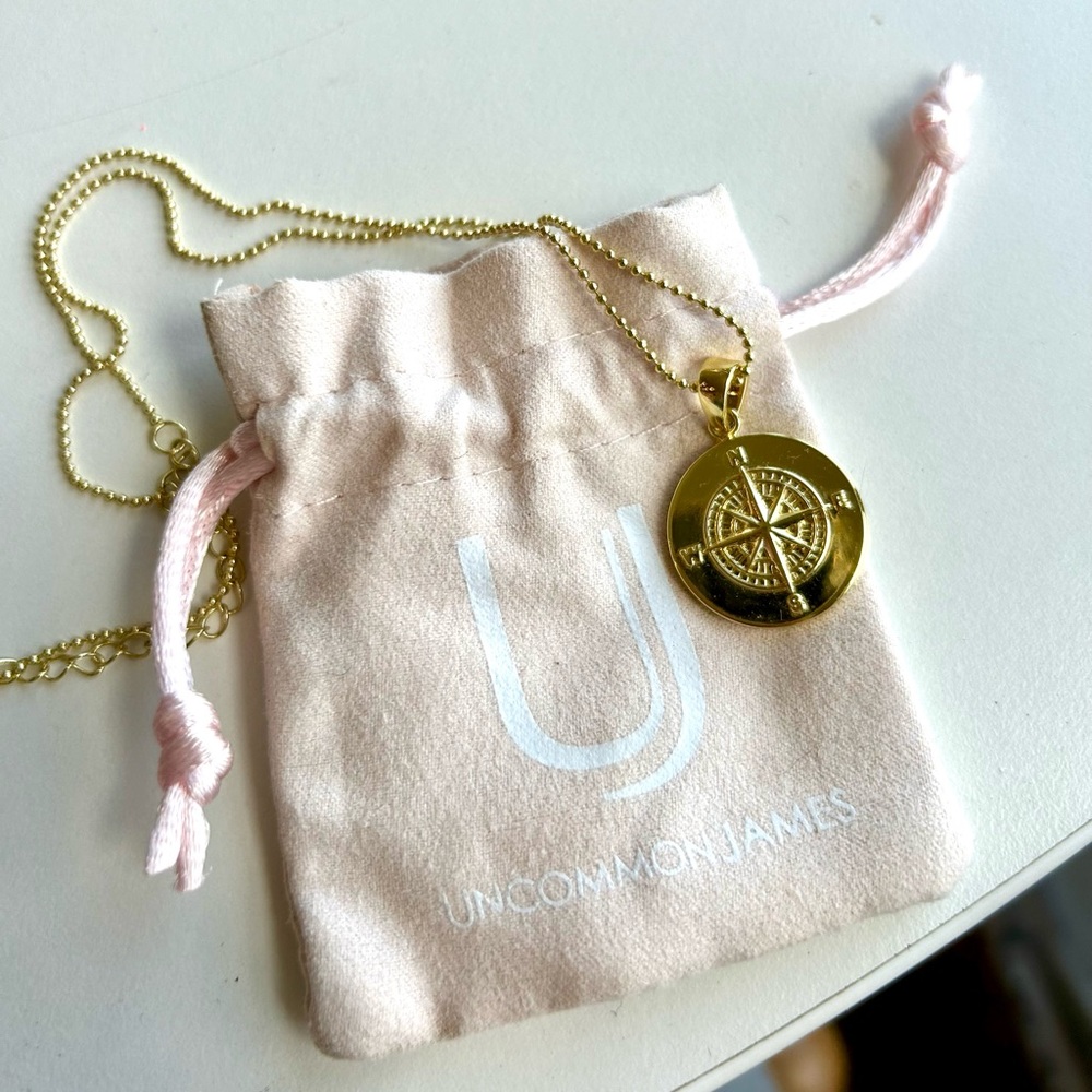 Brand New Uncommon James Compass necklace, Gold